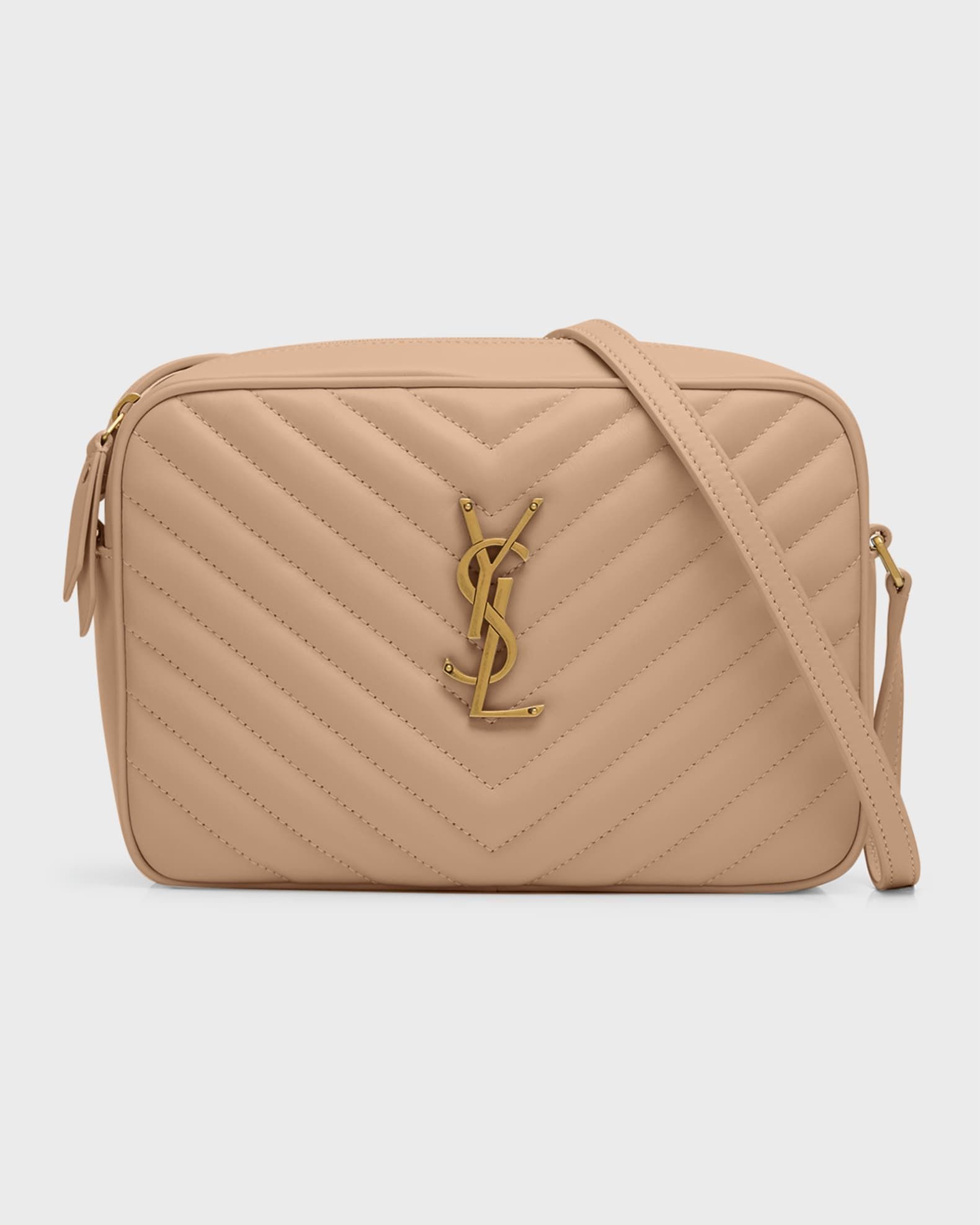 Lou Medium YSL Camera Bag with Pocket in Quilted Leather | Neiman Marcus