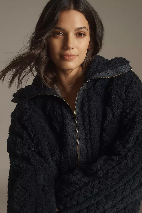 Pilcro Textured Faux-Fur Jacket | Anthropologie (US)