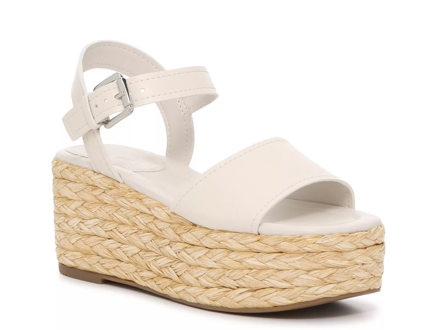 Marc Fisher Jellard Espadrille Platform Sandal | Women's | White | Size 10 | Sandals | Ankle Strap | DSW