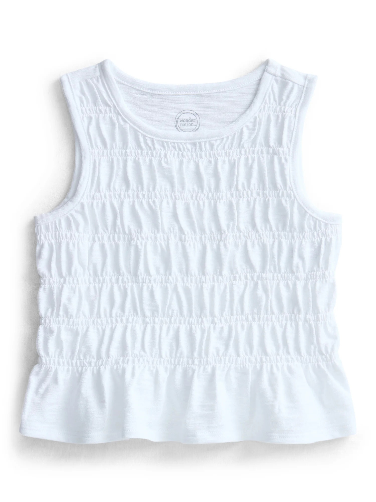 Wonder Nation Girls Flounce Top, Sizes 4-18 - Walmart.com | Walmart (US)