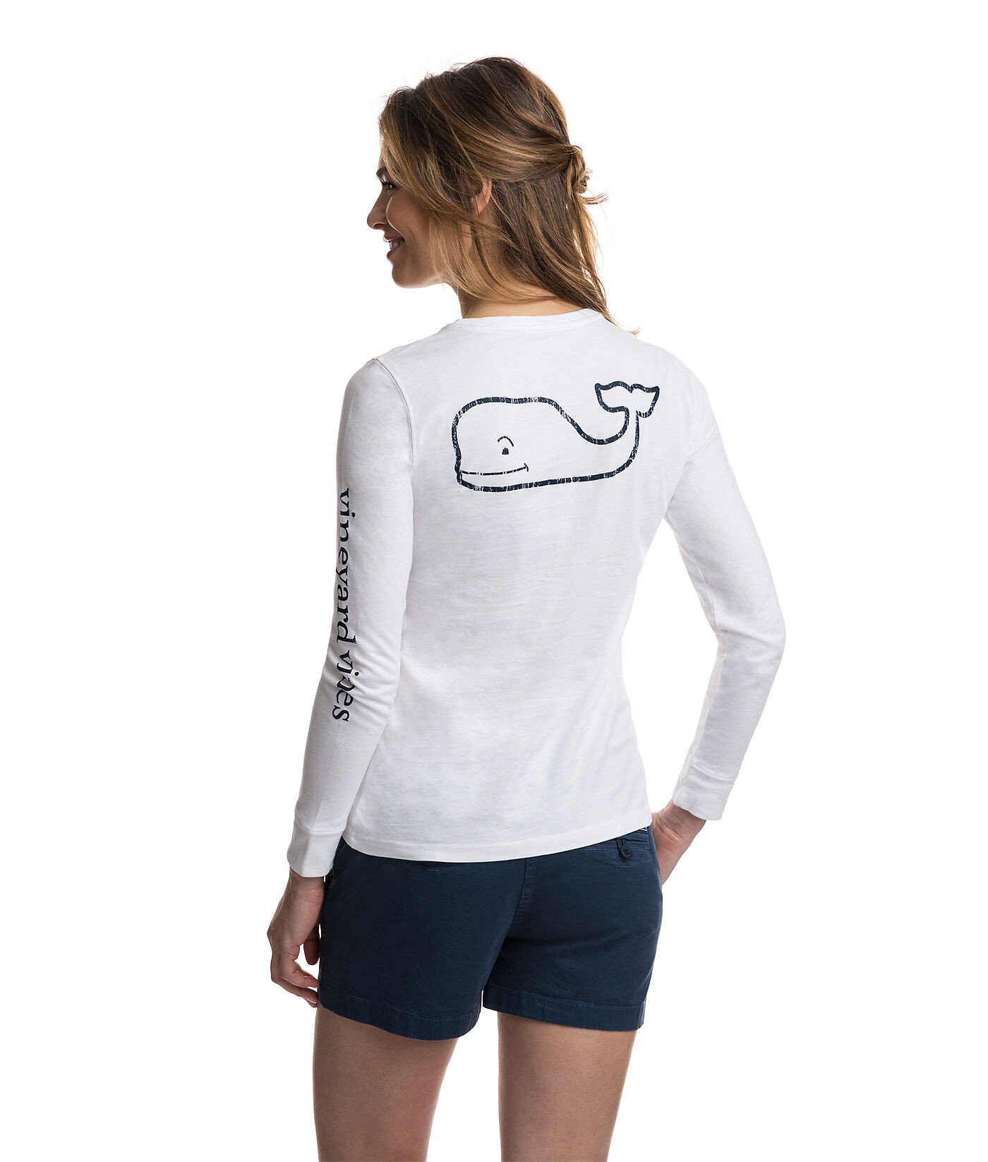 Vintage Whale Long-Sleeve Pocket Tee | vineyard vines