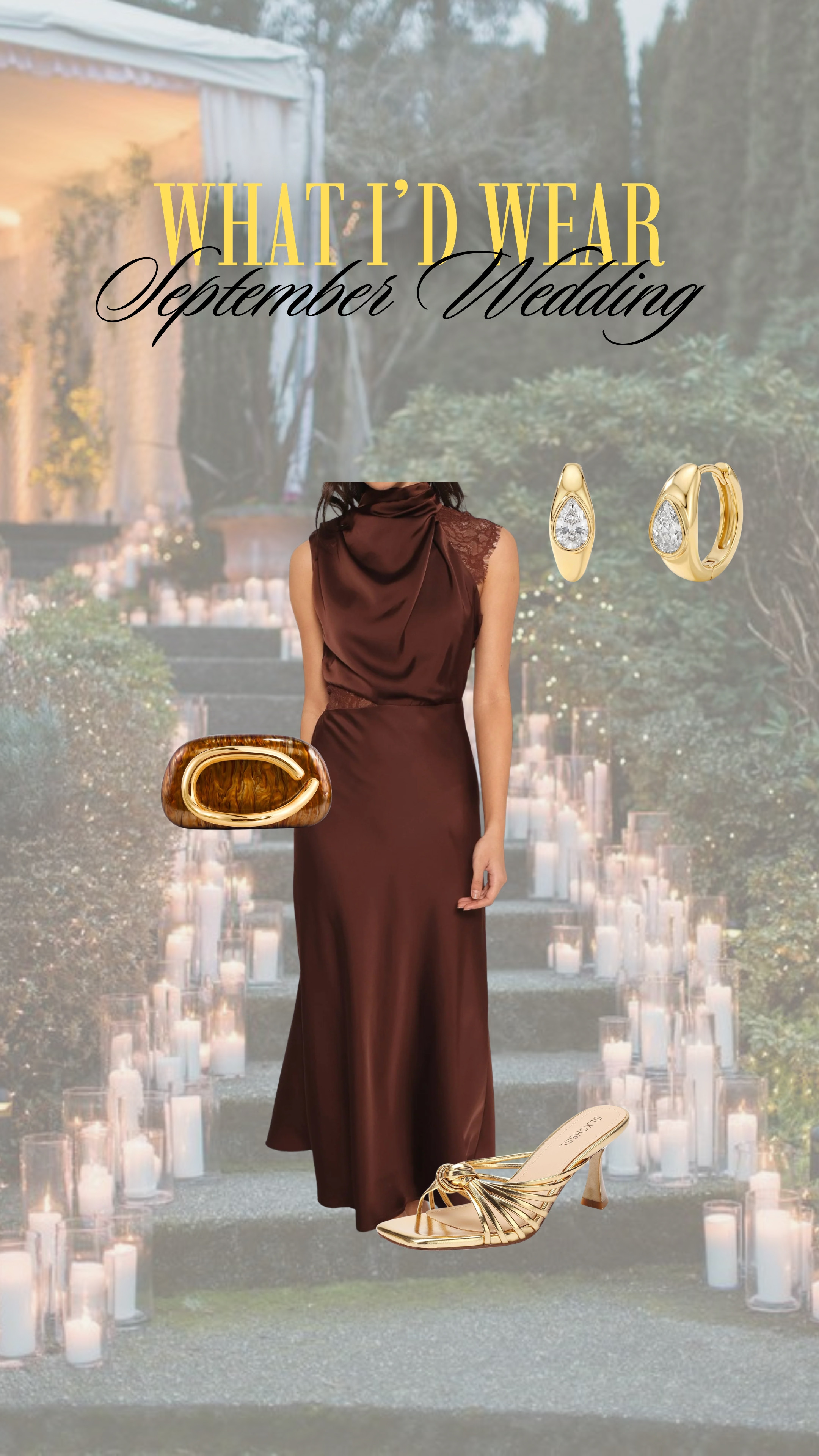 The perfect wedding guest look for a fall wedding!
anti-pooch dress, gold heels, gold jewelry 

 #LTKgrwm #LTKootd #LTKMidsize