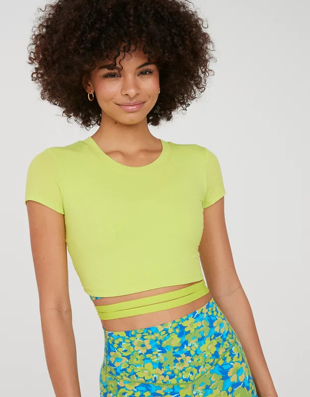 OFFLINE By Aerie Thumbs Up Tie Back T-Shirt | Aerie