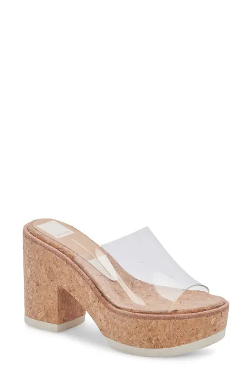 Dolce Vita Emol Platform Sandal in Crystal Vinyl at Nordstrom, Size 7.5 | Nordstrom