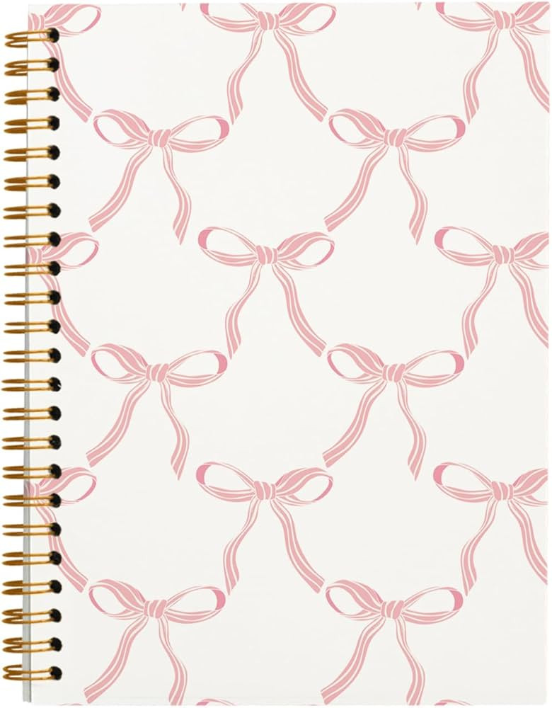 Trendy Coquette Pink Bow Notebook - Preppy Aesthetic Journal Notebook for Girls Note Taking Work,... | Amazon (US)