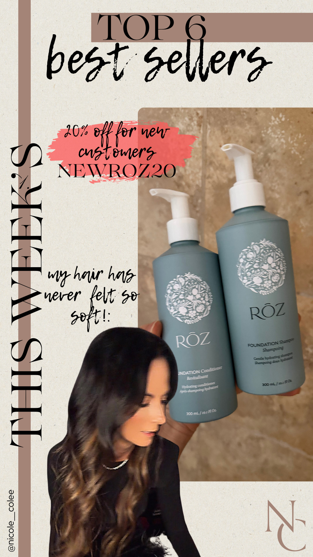 Your favorites from the week! Love all these selections. My favorite shampoo, my hair has honestly never been so soft and looked so good!  Obsessed.

Gift Guide, ROZ hair, shampoo, conditioner, gift idea, gifts for her, hair care, beauty gift, nicole colee

 

 #LTKGiftGuide #LTKHoliday #LTKBeauty