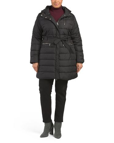 Long Belted Puffer | TJ Maxx
