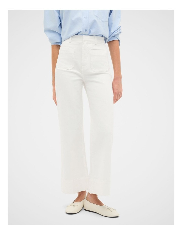 Seed Heritage Core Wide Leg Pocket Jean in Cream 10 | Myer