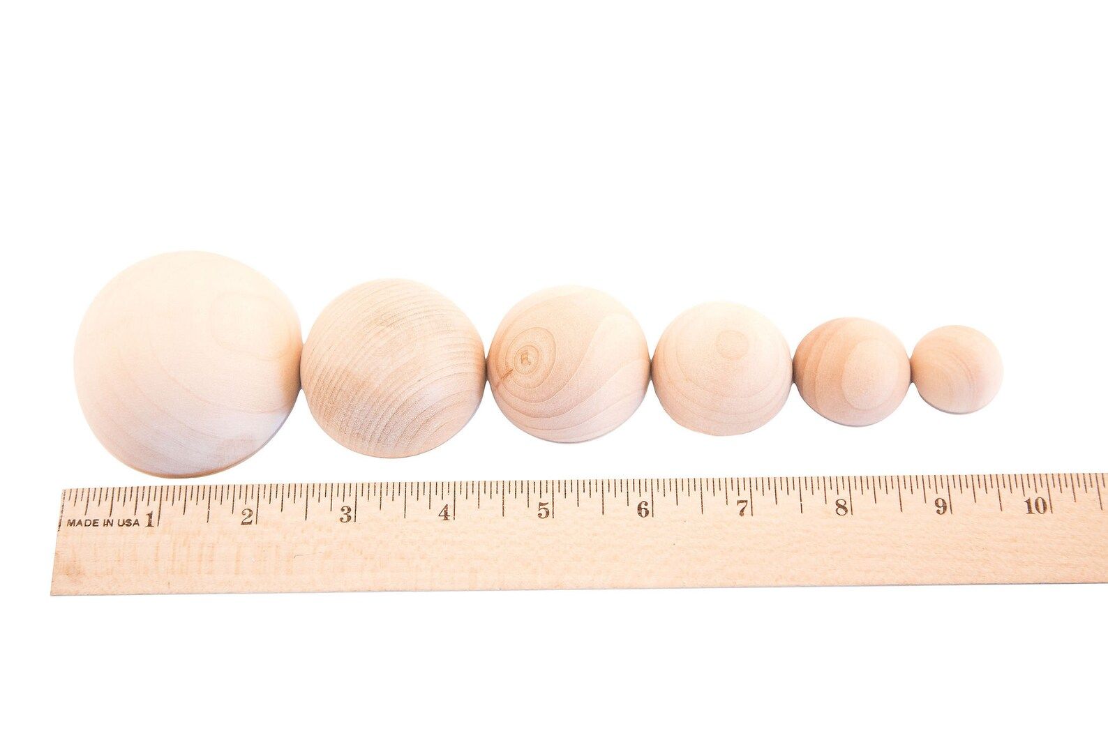 10 Wood Half Split Balls Choose Your Sizedoor Wreathdome - Etsy | Etsy (US)