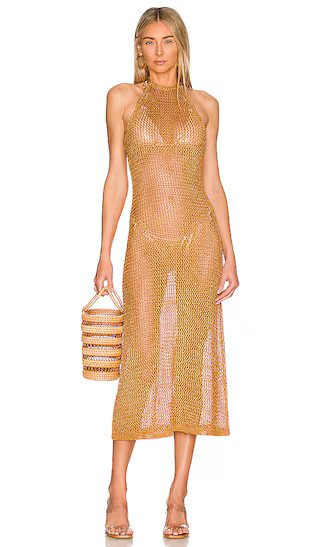 Aili Knit Crochet Cover-Up in Cider | Revolve Clothing (Global)