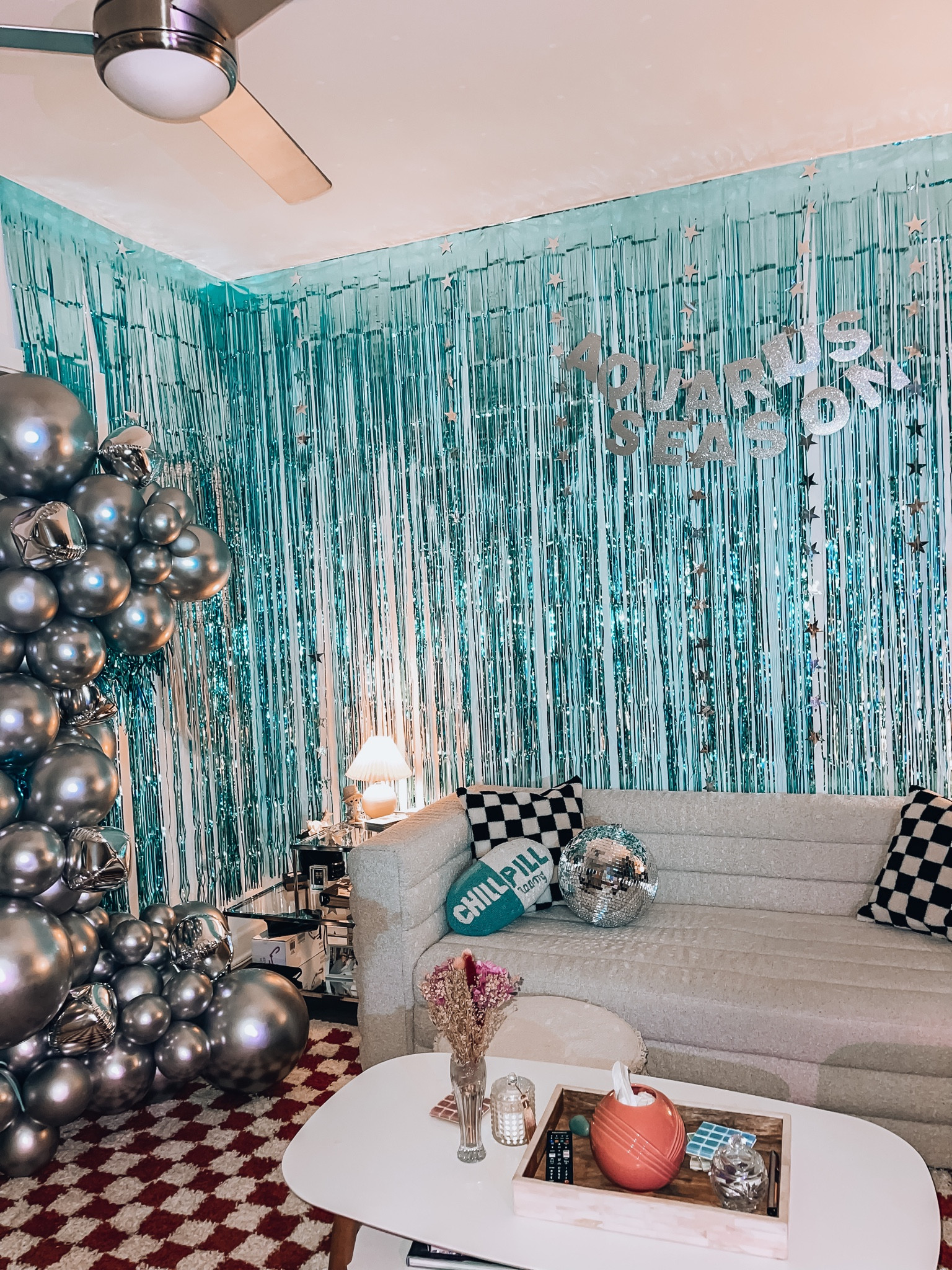 aquarius season birthday party styling ♒️💙🪩🎂

#LTKhome #LTKSeasonal