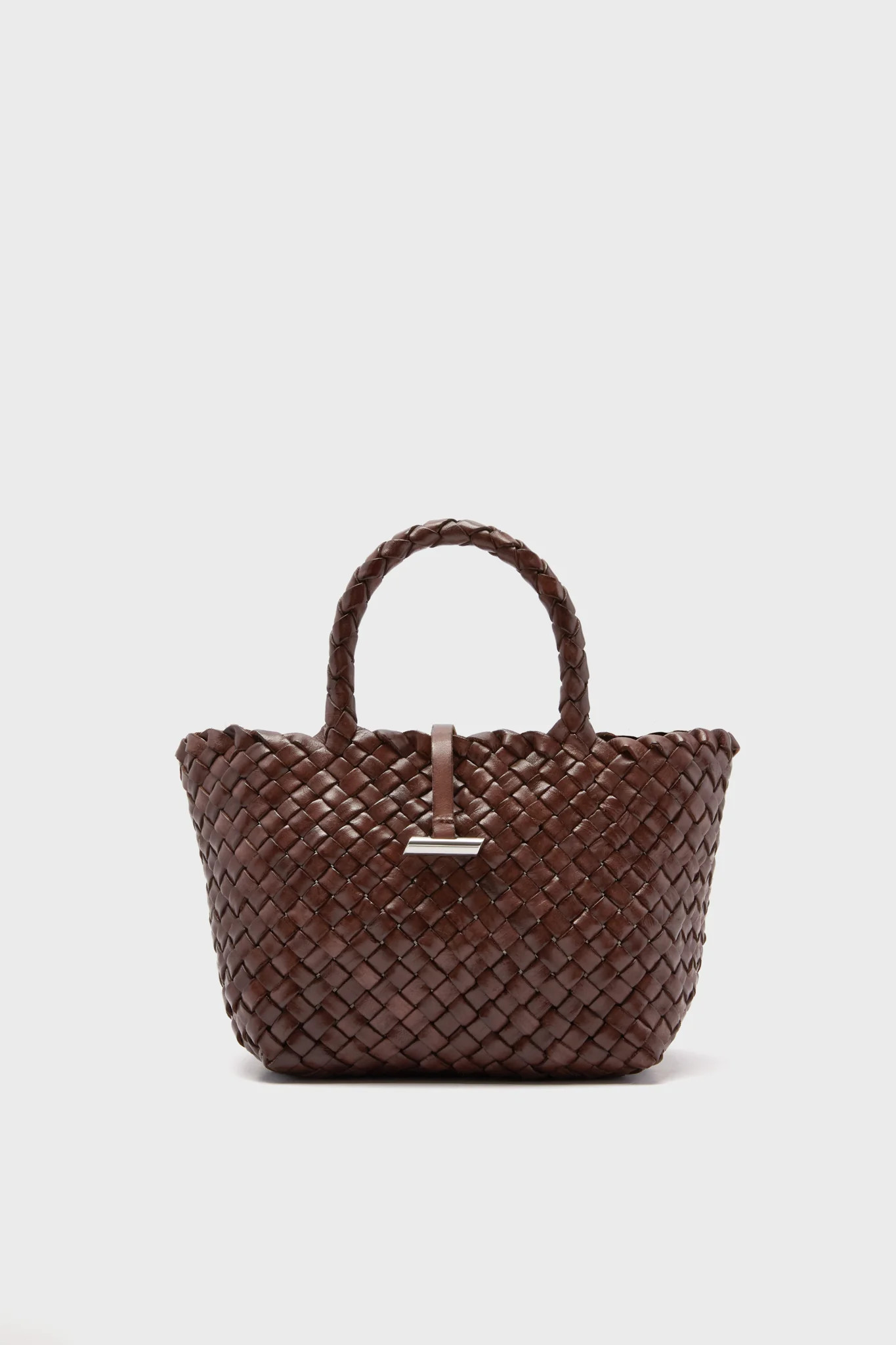 Dark Brown Leather Mini Basket | Tuckernuck (US)