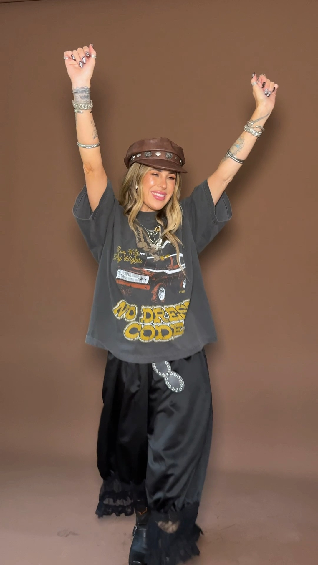 All shirts, bandana scarf and trucker are from my clothing line No Dress Code and open for preorder tomorrow at 12pm est!!! 
www.nodresscode.store 🦅🖤⛓️‍💥

#LTKgrwm #LTKselfcare