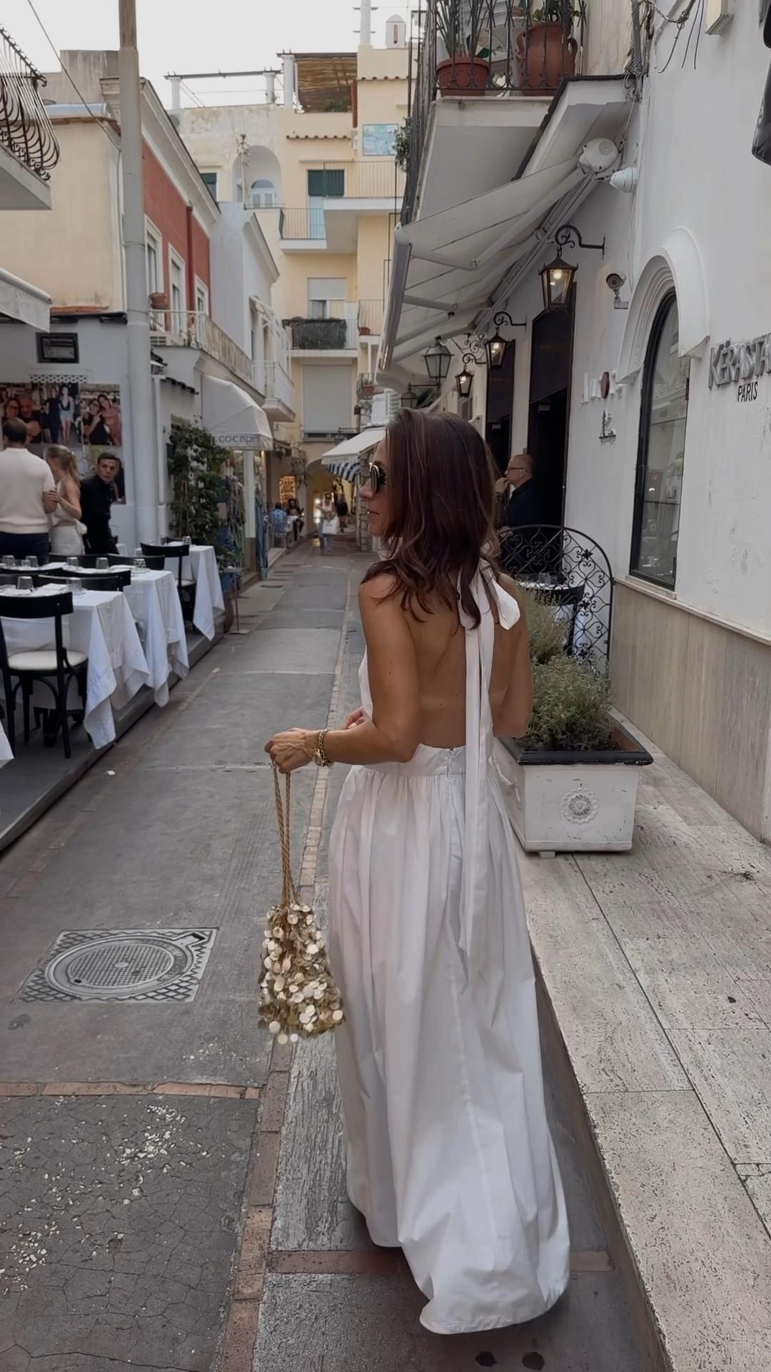 First night out in this beautiful low back halter dress 
If you’re shorter than 5’2 you’ll need to wear heels or hem the dress if solely wearing with sandals 
Otherwise, runs tts 
@Tuckernuck

#LTKOver40 #LTKPetite