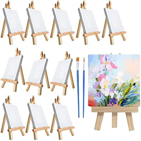 Amazon.com: Mini Canvases 18 Pack, Cridoz Small Painting Canvas with Mini Easel 4x4 Inches Art Ca... | Amazon (US)