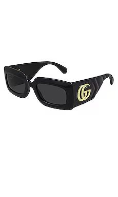Gucci Matelasse Rectangular Icon in Shiny Black & Grey from Revolve.com | Revolve Clothing (Global)