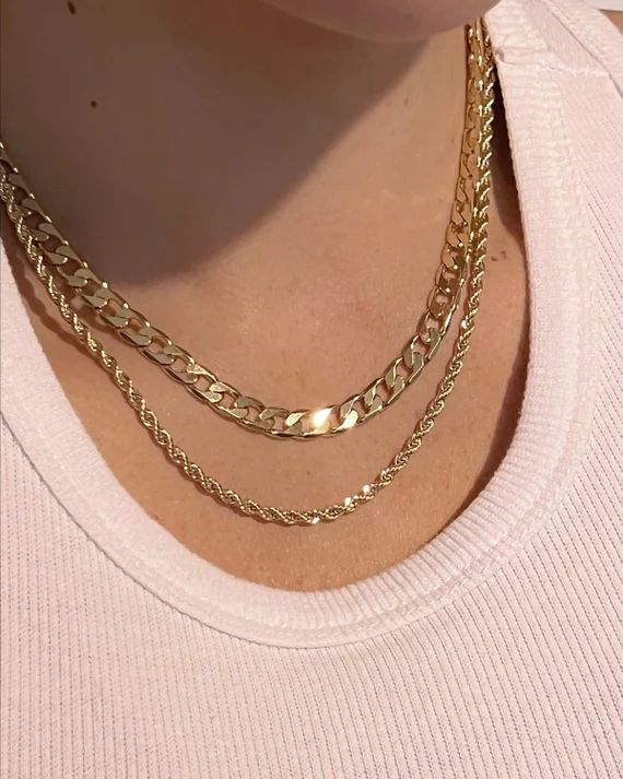 Rope Chain Necklace  Gold Filled Necklace Gold Filled Chain | Etsy | Etsy (US)