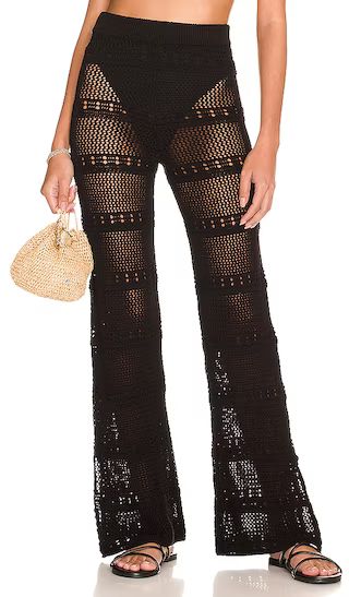 Hayden Crochet Pant in Black | Revolve Clothing (Global)