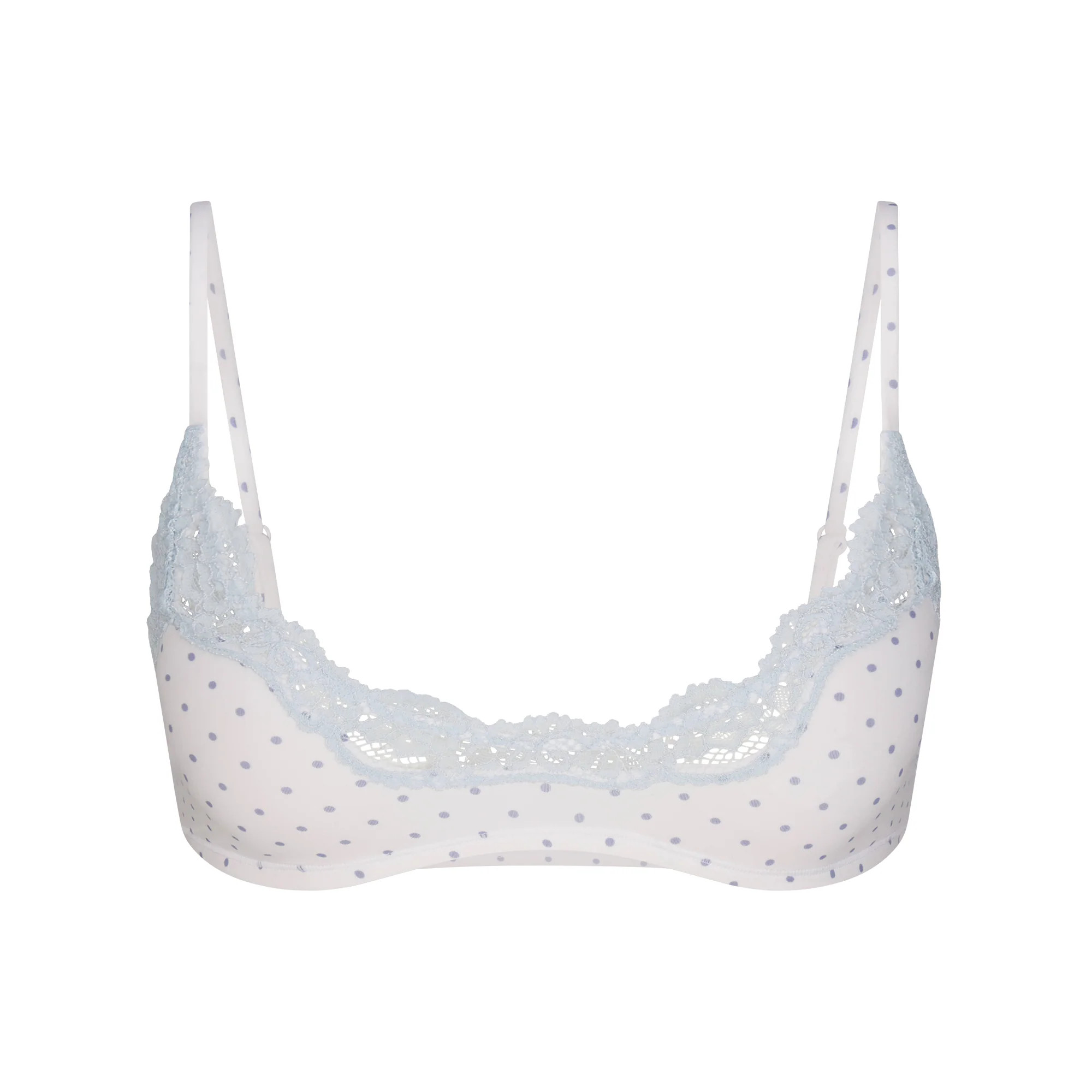 FITS EVERYBODY LACE SCOOP BRALETTE | SLATE PIN DOT PRINT | SKIMS | SKIMS (US)