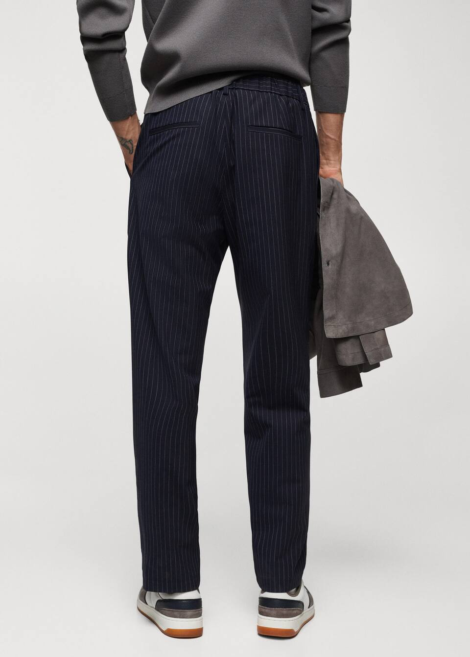 Pinstripe wool pants -  Men | Mango Man USA | MANGO (US)