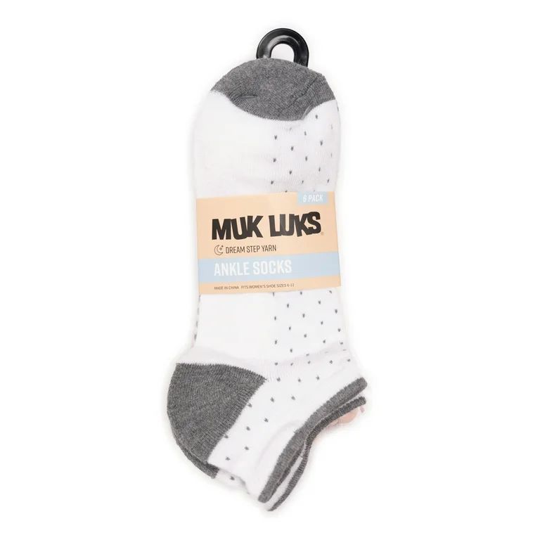 Muk Luks Women's Feathery Soft Casual Fashion Low Cut Socks, 6-Pack, Sizes 6-11 - Walmart.com | Walmart (US)