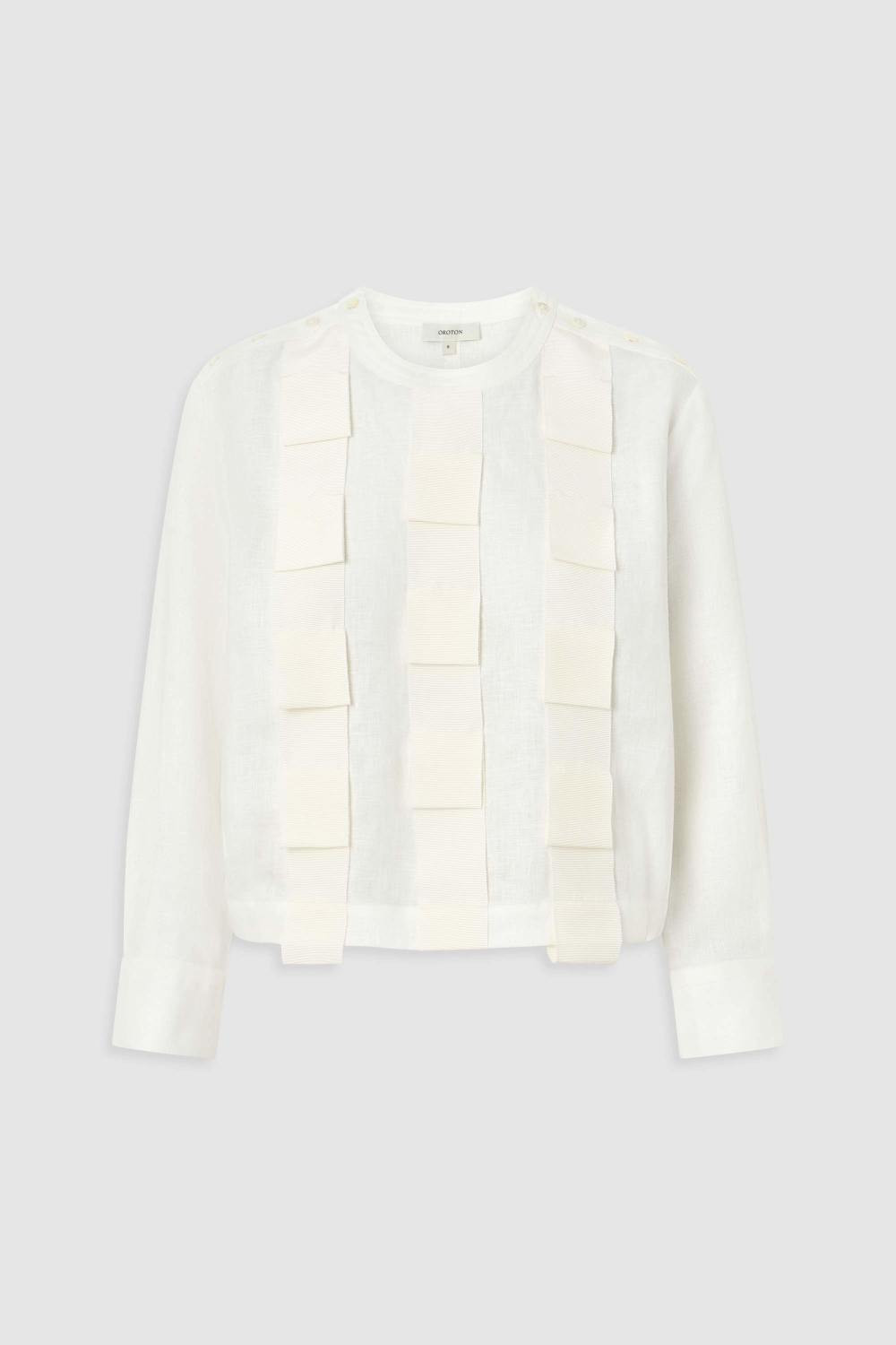 Folded Ribbon Top Antique White | Oroton