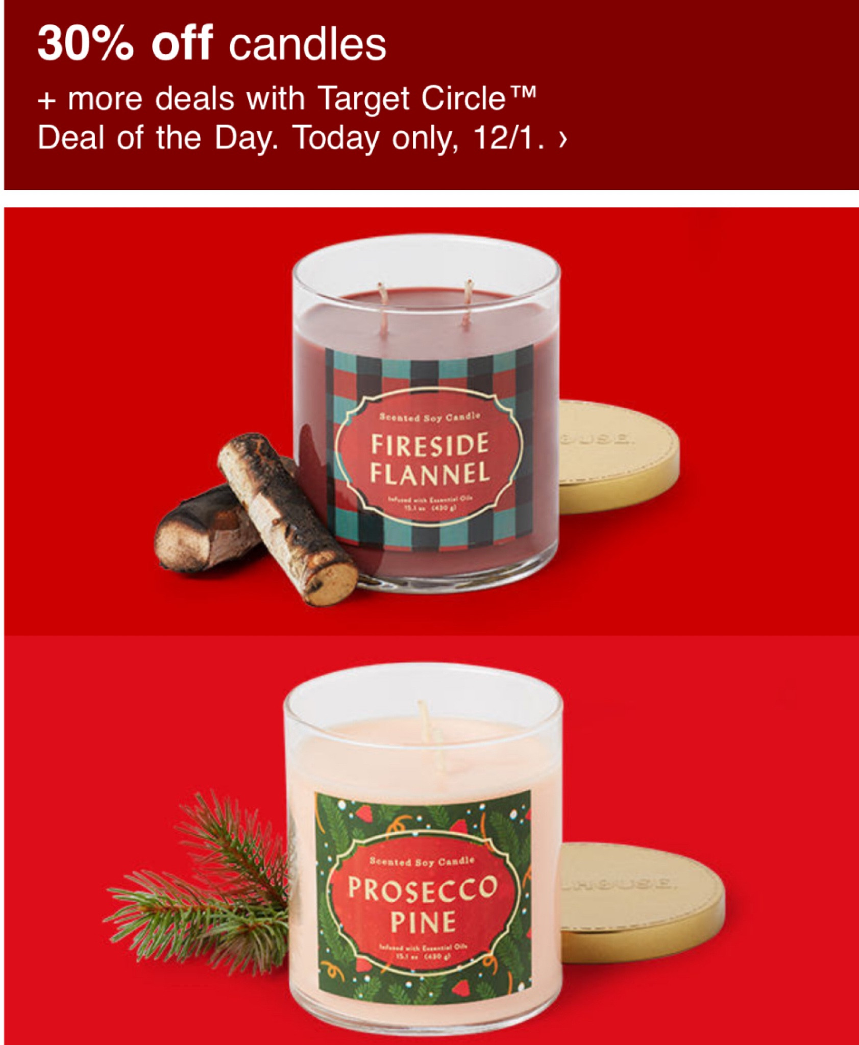 30% candles for one day! My personal favorite is Fireside Flannel! 

#LTKHoliday