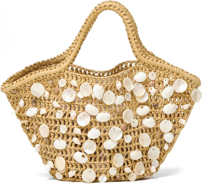 Alba Crochet Raffia Tote | Nordstrom