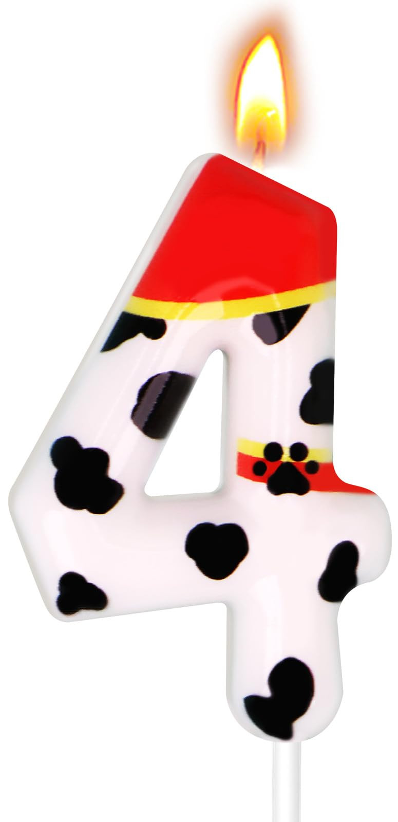 Dog Paw Birthday Candles, Number Candles for Birthday Party Cake Decoration Supplies (Red, Number... | Amazon (US)