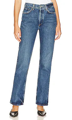 AGOLDE Lana Mid Rise Vintage Straight in Pattern from Revolve.com | Revolve Clothing (Global)