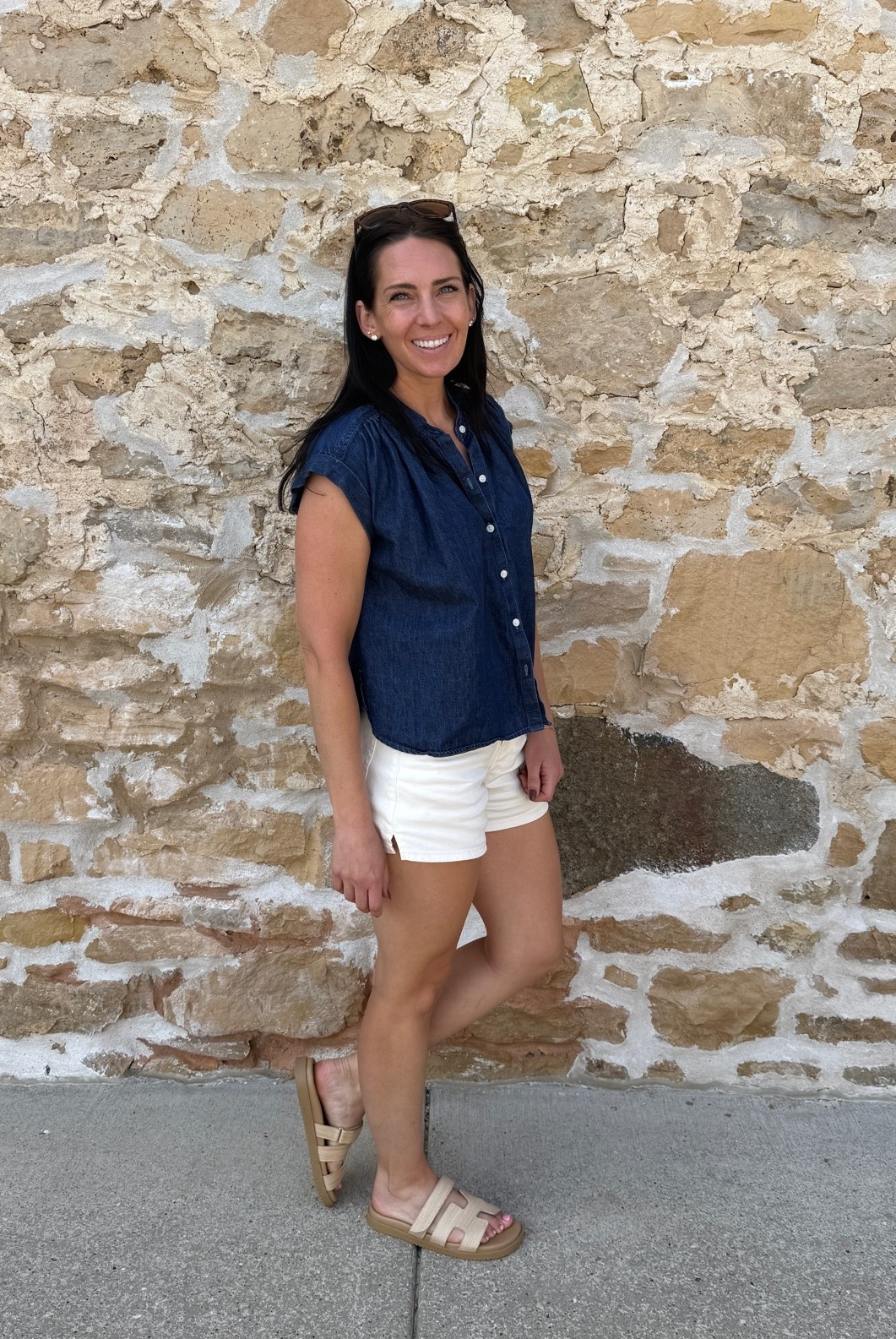 One of the most versatile tops I own and it’s on major sale! My favorite pair of shorts that make the bum look great and are the ideal length for moms. These sandals scream Hermes without the price tag.

#LTKSeasonal #LTKOver40 #LTKmomlife