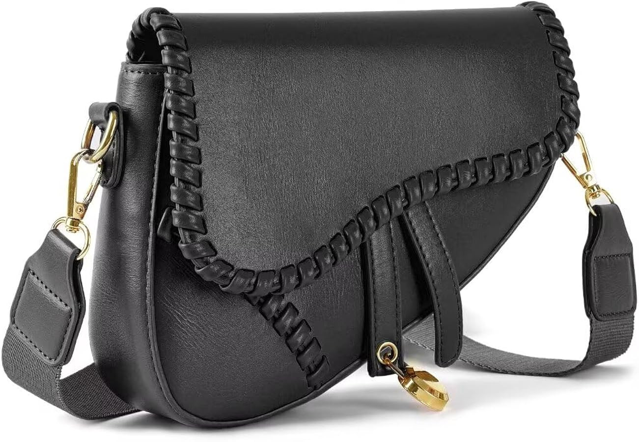 Saddle Shoulder Bags for Women,Trendy Saddle Purse Mini Crossbody Bag,PU Leather Clutch Purses Sa... | Amazon (US)