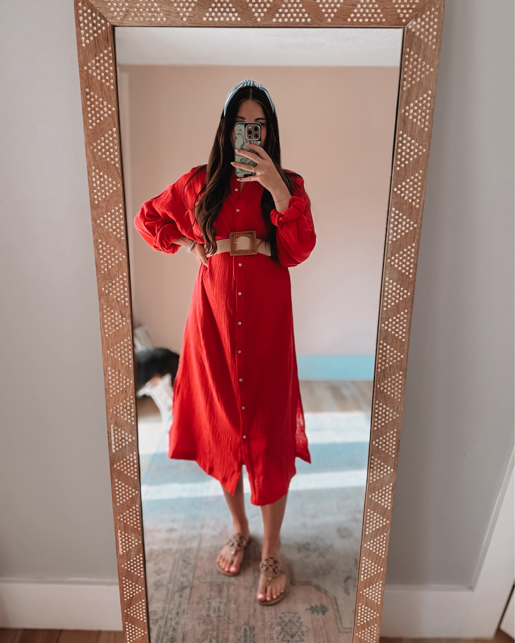 Wearing size small in this gauze dress — it is very oversized so I added a belt to style it! I also added a blue striped headband and I now it feels like the perfect cute patriotic fit! 🇺🇸

Memorial Day outfit, July 4th outfit, red dress, rattan belt, maternity outfit, 27 weeks pregnant, bump style, resort outfit, cruise outfit, summer dress

#LTKSeasonal #LTKStyleTip #LTKBump