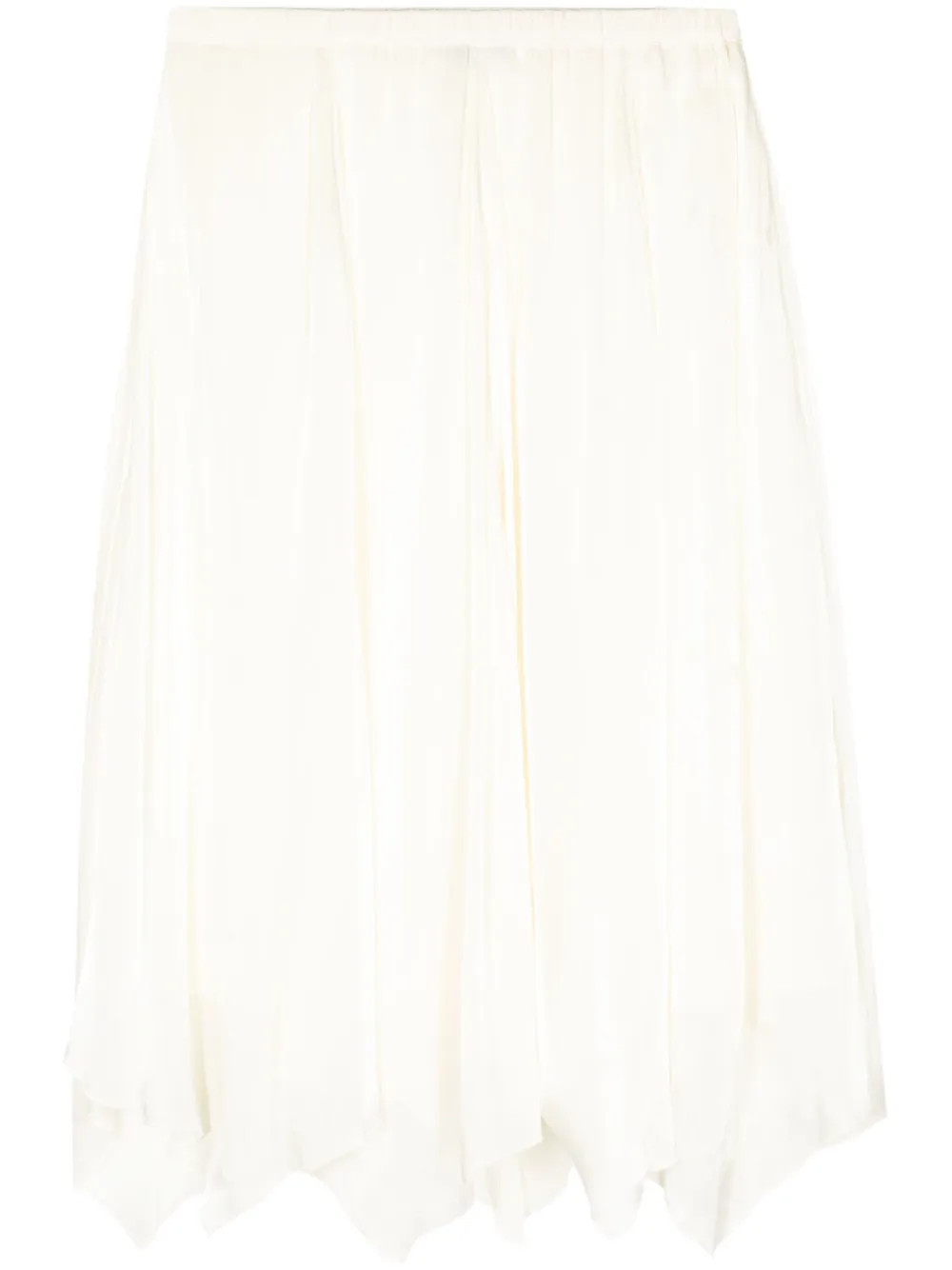 Tout a Coup asymmetric-hem Midi Skirt | White | FARFETCH | Farfetch Global