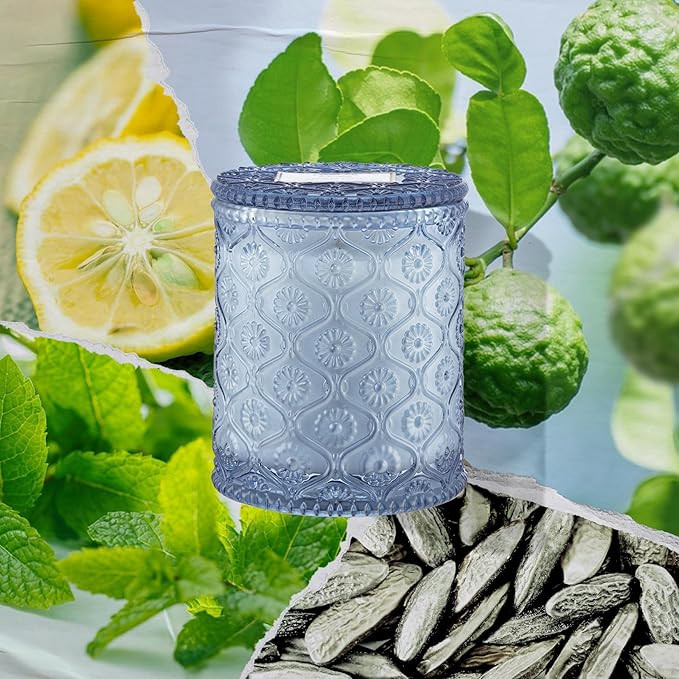 LA JOLIE MUSE Citrus Mint Candle – Yuzu, Mint & Tonka | 6 oz Natural Soy Wax | 40 Hours Clean B... | Amazon (US)
