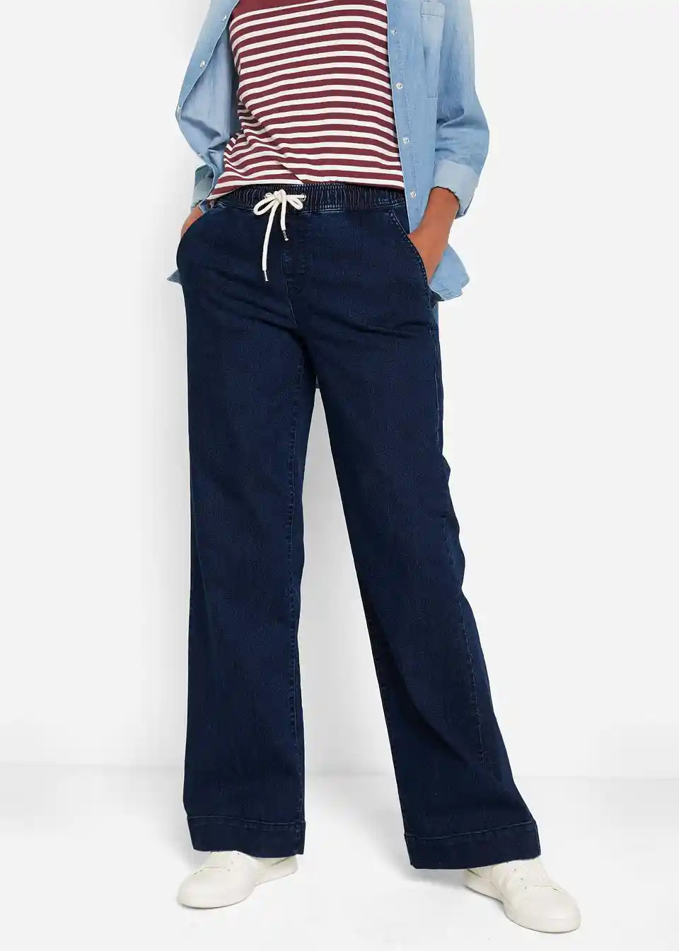 Wide Leg Jeans Mid Waist, Stretch | Bonprix DE