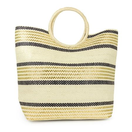 Magid Straw Circle Beach Tote Bag | Walmart (US)