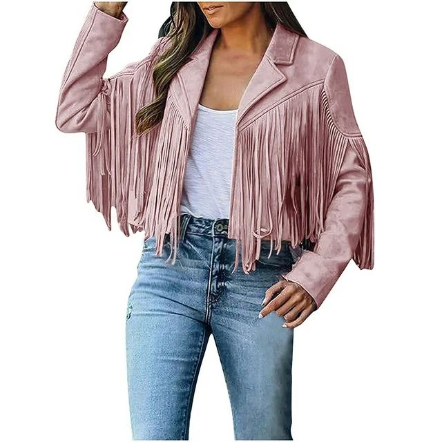 Brilliant Black and Friday/Cyber .Monday Deals Cardigan for Women Clearance Fringe Coat for Women... | Walmart (US)