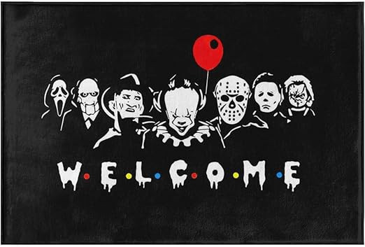 Comott Horror Halloween Doormat Scary Welcome Door Mats Holiday Party Decorating Supplies Non-Sli... | Amazon (US)