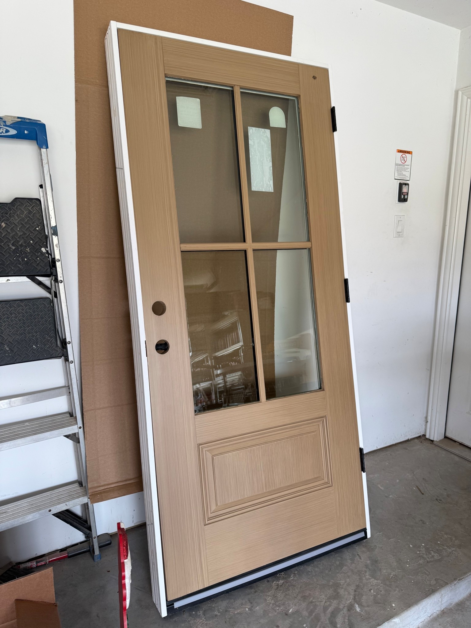 Faux white oak front door for a fraction of the price   

#LTKFamily #LTKSeasonal #LTKHome