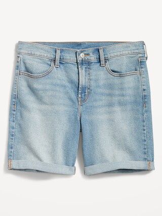 Mid-Rise Wow Jean Shorts for Women -- 7-inch inseam | Old Navy (US)