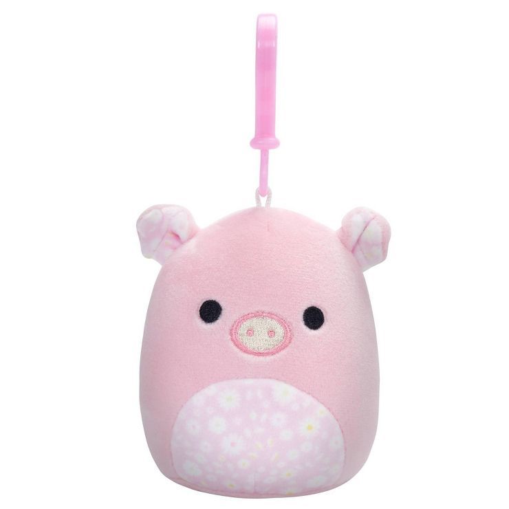 Squishmallows 3.5" Pink Pig with Floral Belly Clip-on Plush Toy | Target