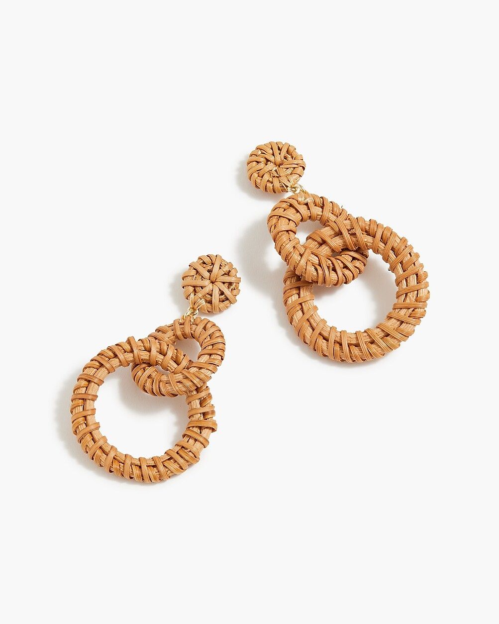 Interlocking rattan hoop earrings | J.Crew Factory