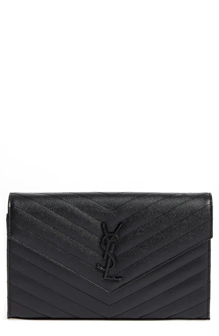 Monogram Quilted Leather Wallet on a Chain | Nordstrom