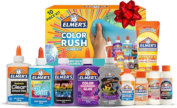 Elmer's Color Rush Slime Kit, Includes Liquid Glue, Activator, Makes Color Changing, Glow in The ... | Amazon (US)