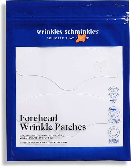 Wrinkles Schminkles Forehead Wrinkle Patches - Reusable Silicone Smoothing Pads for Brow Lift, Wr... | Amazon (US)