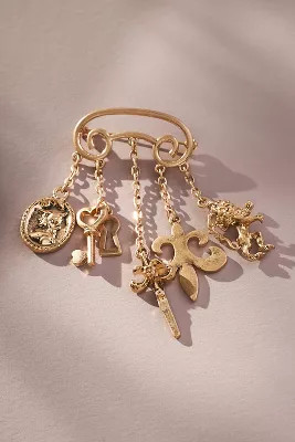 Assorted Charms Chain Brooch | Anthropologie (US)