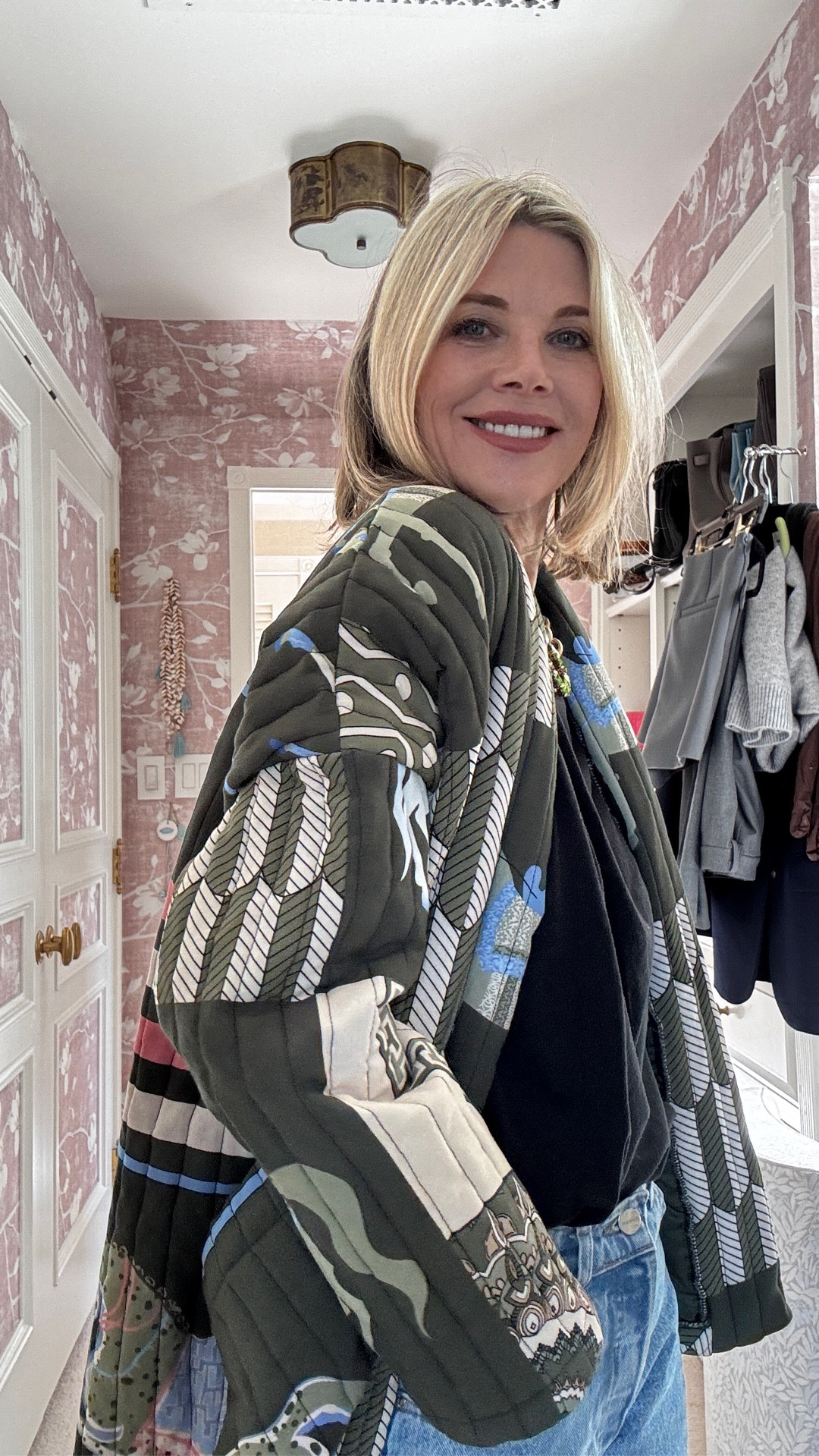 T-shirt, jacket and mules for a cool casual.

#LTKPetite #LTKSeasonal #LTKOver40