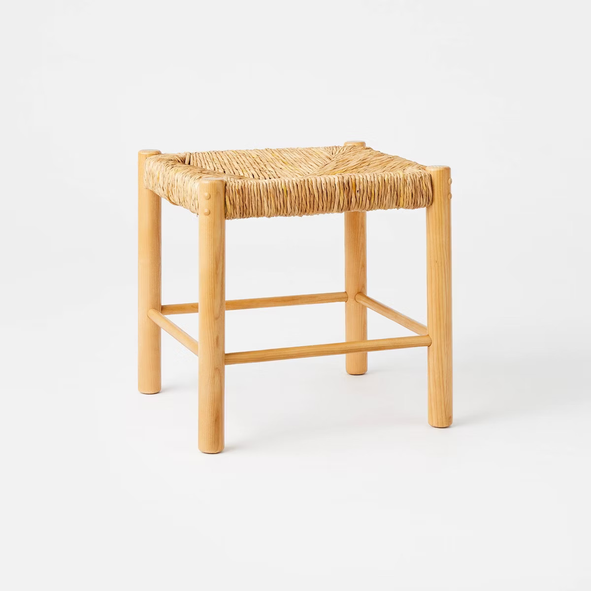 Moro Canyon Woven Ottoman with Wood Legs Natural (FA) - Threshold™ designed with Studio McGee | Target