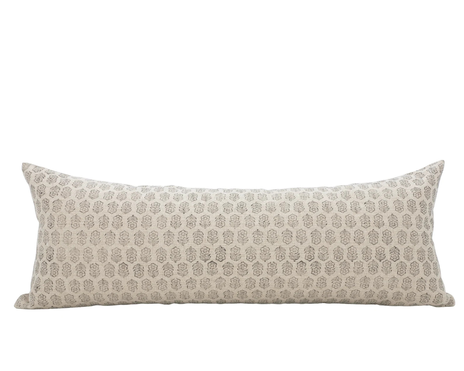 ADELE  14x36 Block Print Pillow Cover Floral Long Lumbar - Etsy | Etsy (US)
